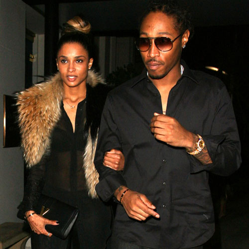 Ciara and Rapper Future leaving Mastro's restaurant after having a romantic dinner in Beverly Hills, CA