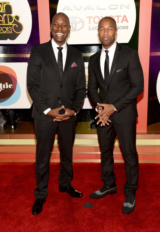 Singers Tyrese Gibson (L) and Tank